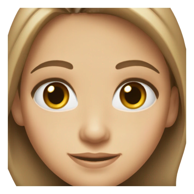 brown haired hazel eyes white girl smiling  sticker