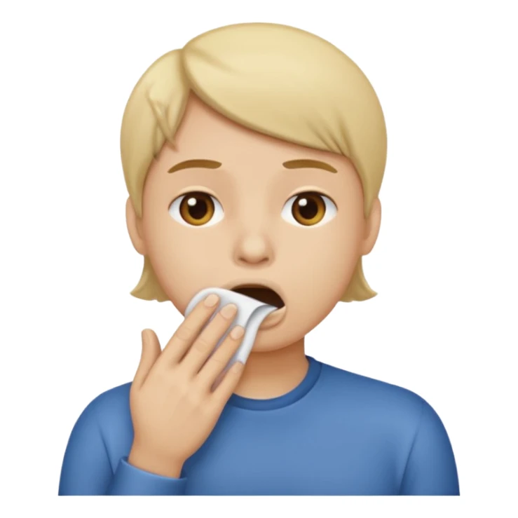 Wiping your mouth sticker