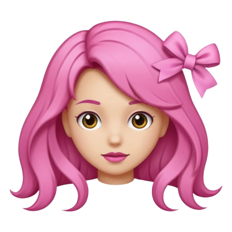 Una chica con un lazo rosa en el pelo  sticker