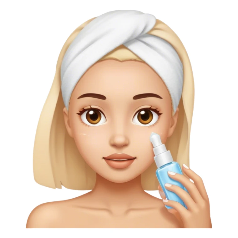 Girl doing skincare sticker