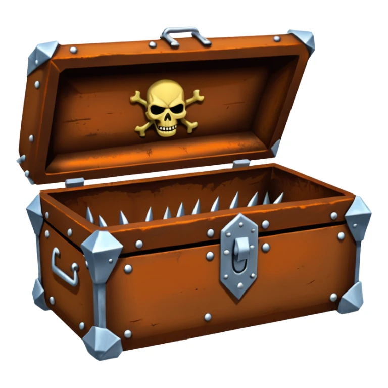 torture device iron maiden casket with spikes inside sticker