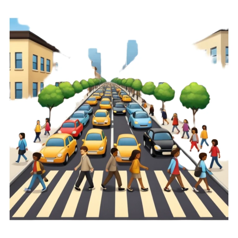 looking through the windshield at the busy street sticker