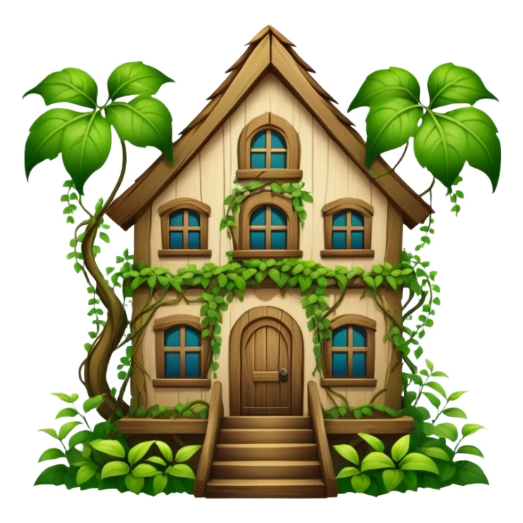 Monsterhouse home built in the jungle sticker