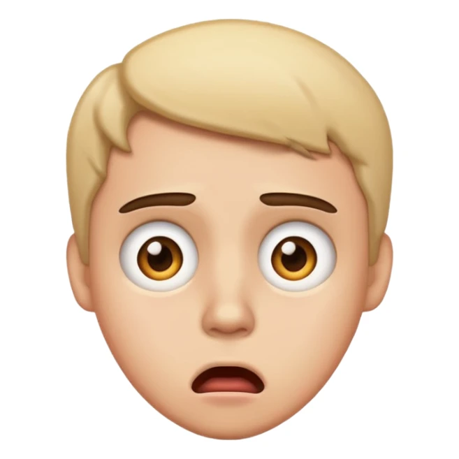Can you make a shocked face that kinda looks disgusted but make it look like an iPhone emoji sticker