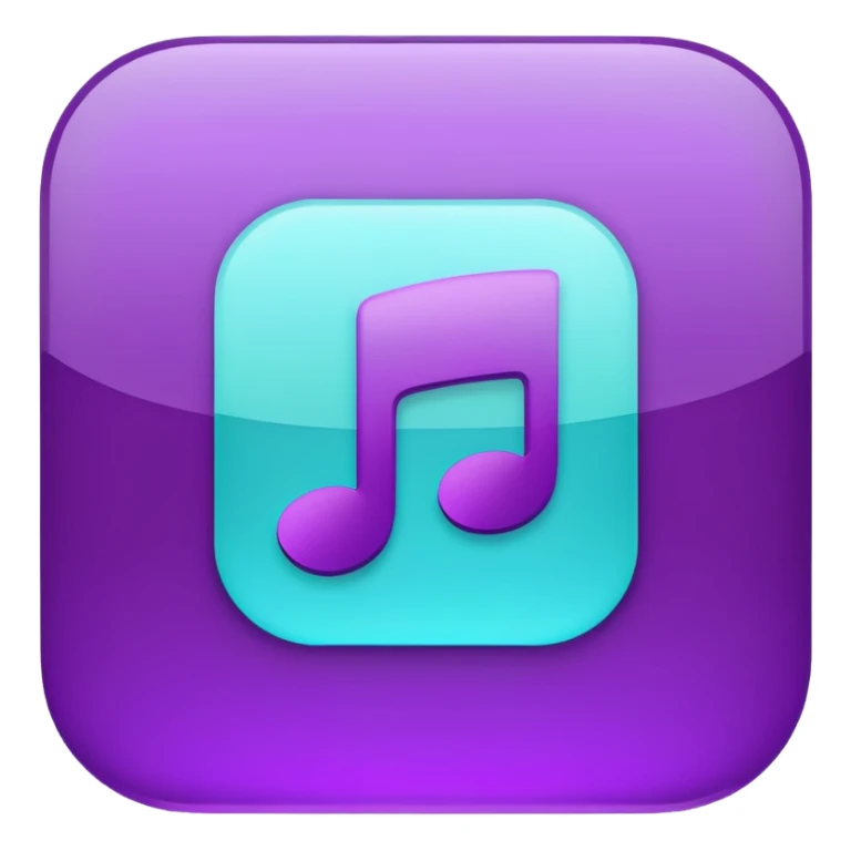 Purple and Cian Symbol Spotify app sticker