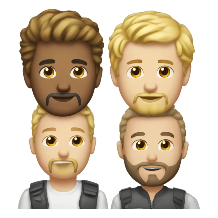 Two guys (one white guy with blonde short hair and another one with beard an short hair) kissing eachother  sticker