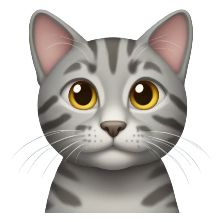 Grey tabby cat sticker
