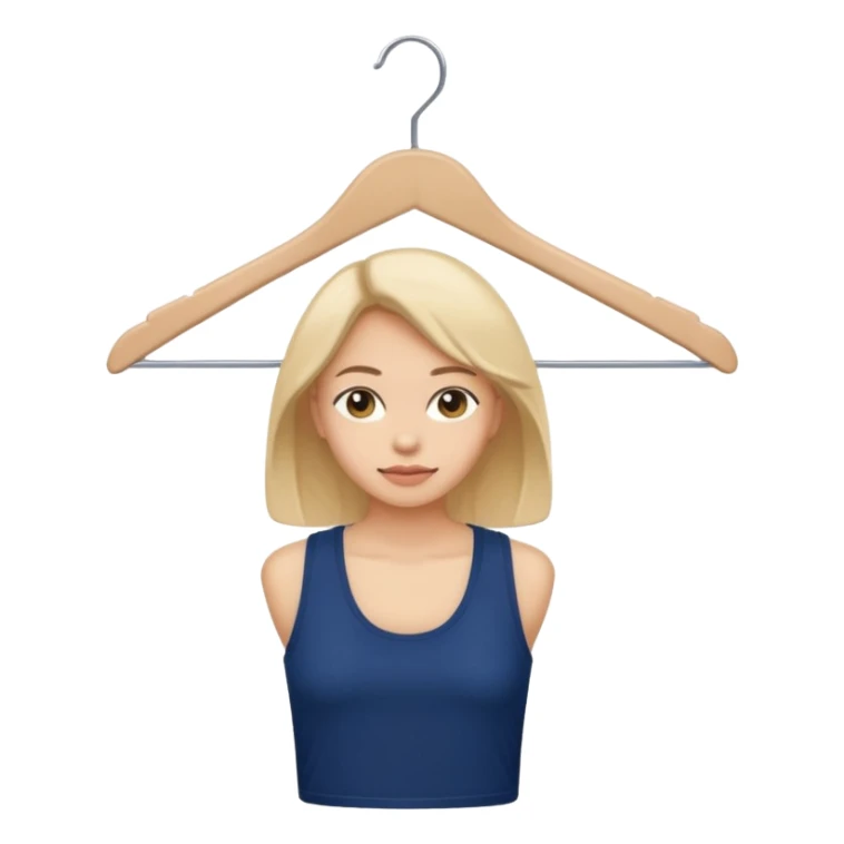 navy blue tank top girl on hanger sticker