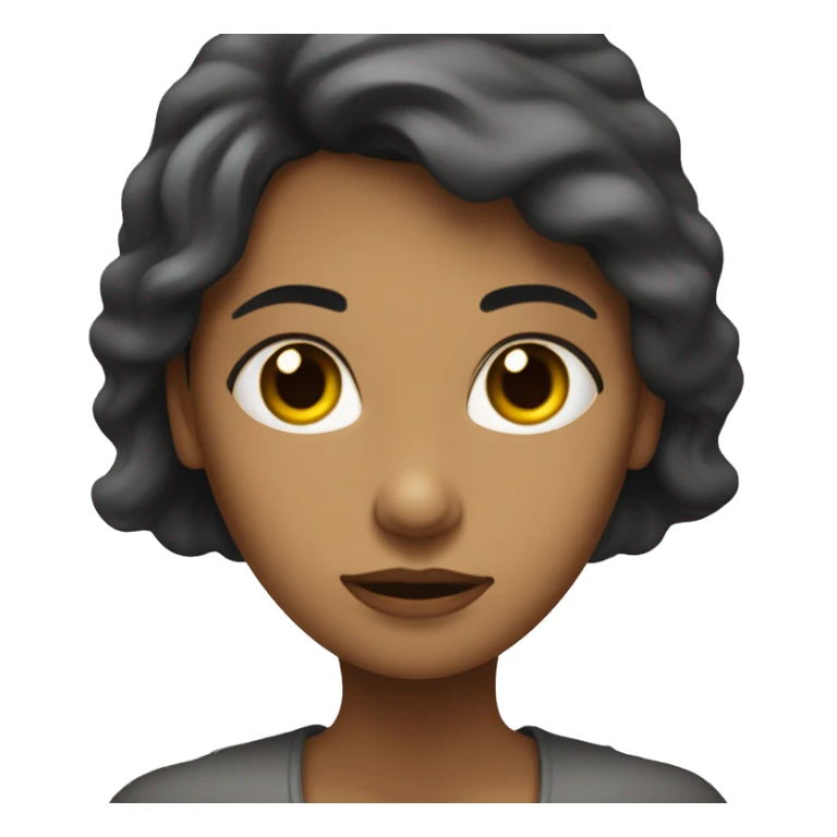 Una mujer de pelo oscuro durmiendo sobre la mesa sticker