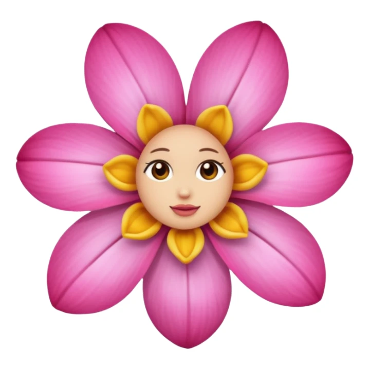 a pink flower who is wearing earrings sticker