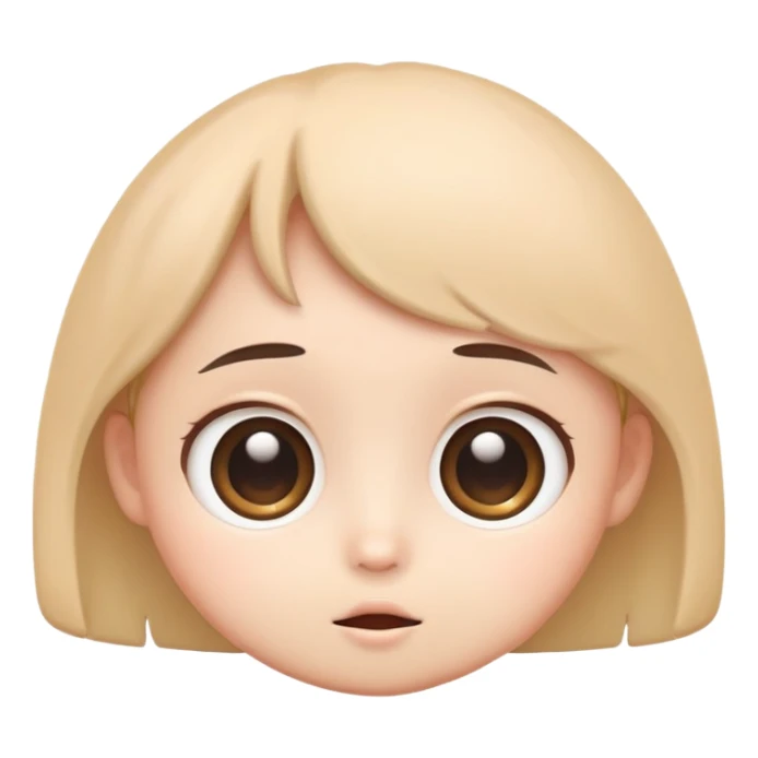 cute KOMACOM character with round face and big eyes sticker