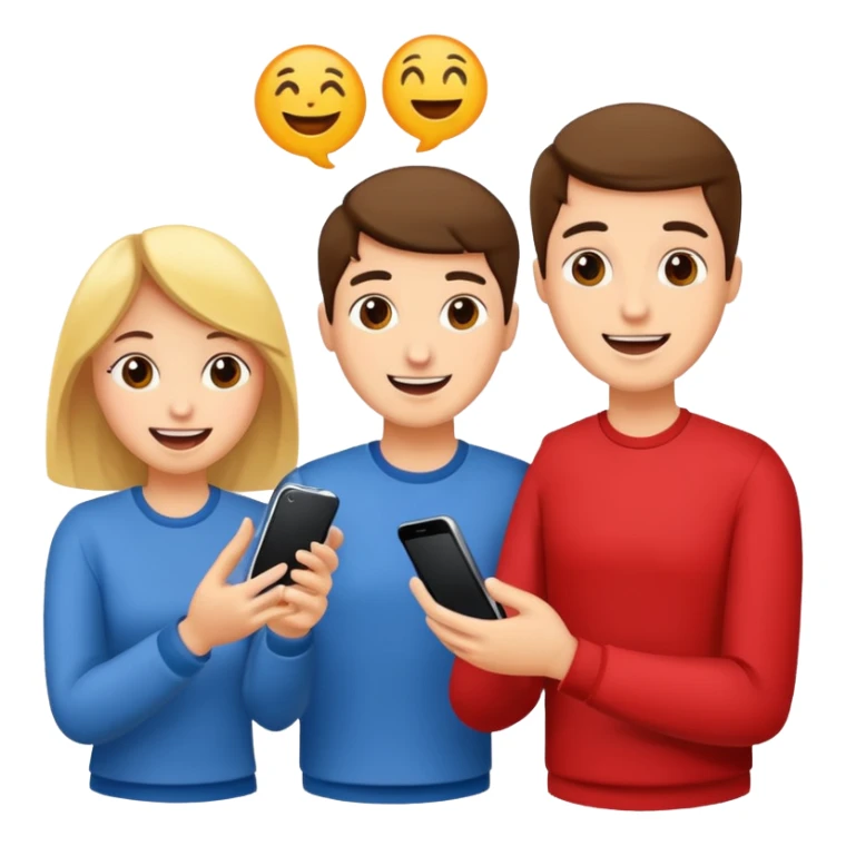 Quiz with happy people without phone sticker