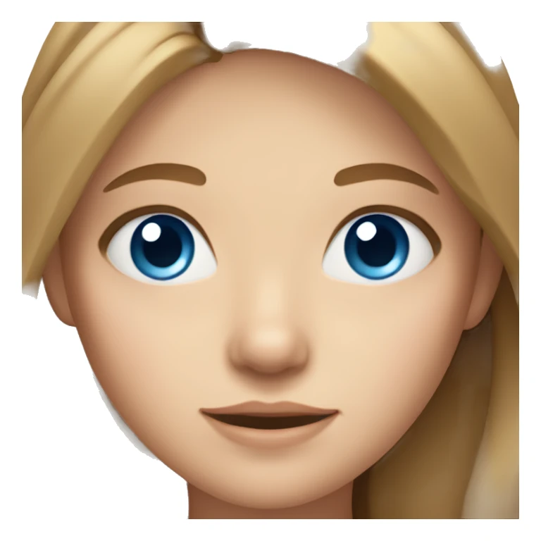 Girl with light brown hair and blue eyes sticker