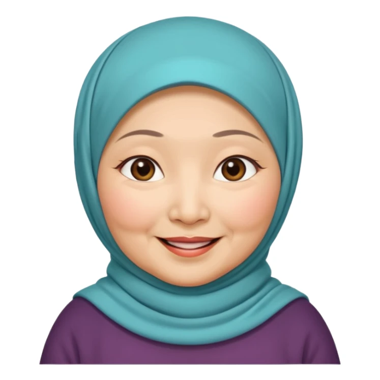 OLD ASIAN WOMAN WITH HIJAB, CHUBBY sticker