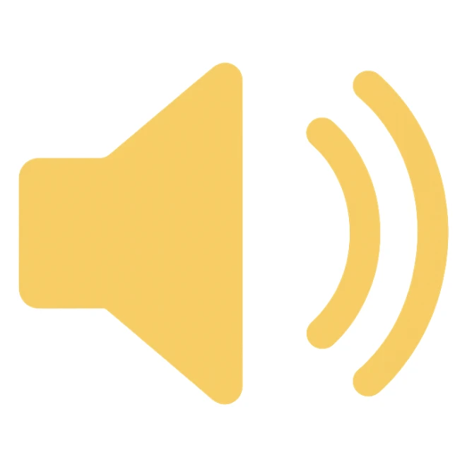 loud speaker, yellow color, modern icon, no text, simple background sticker