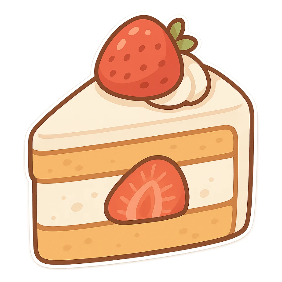 strawberry cake sticker