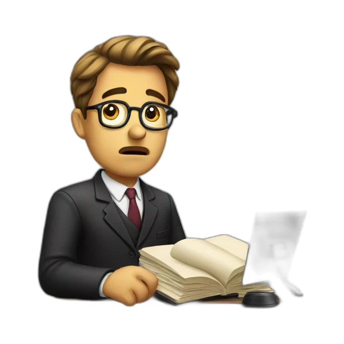 Confused lawyer sticker