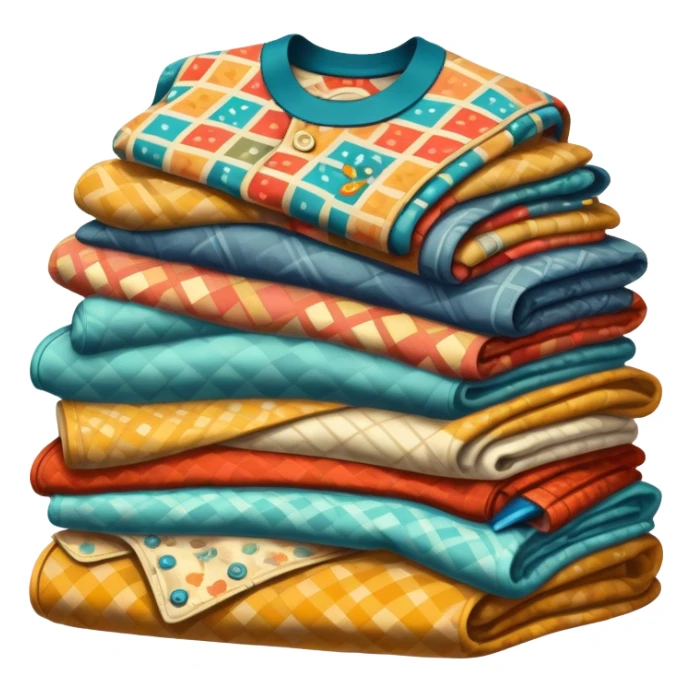 pile of retro clothes sticker