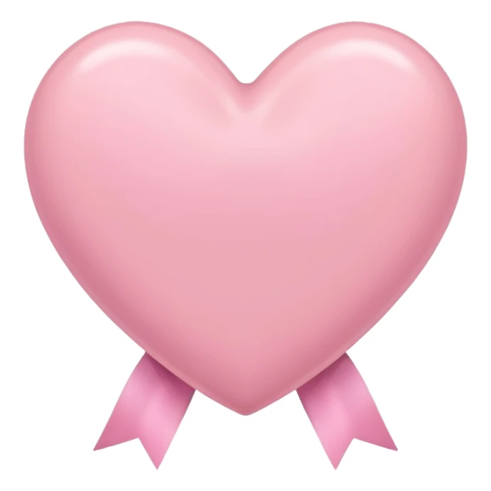 coquette pastel pink heart with pink ribbon sticker