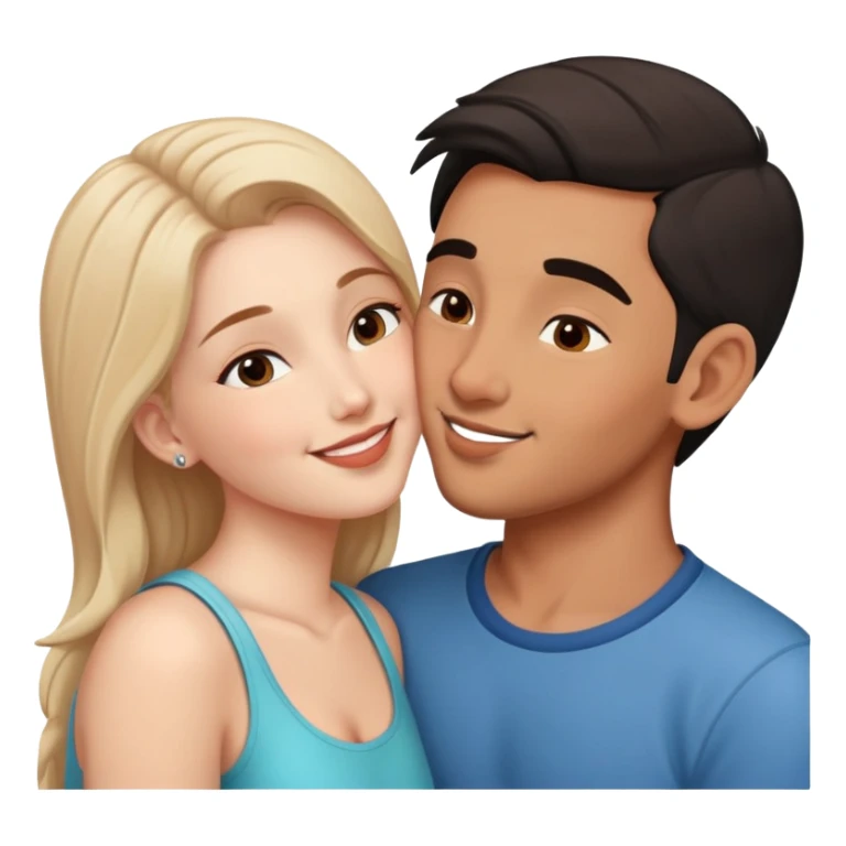  Népales men kiss white girl sticker