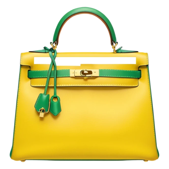 hermes kelly yellow green bag sticker