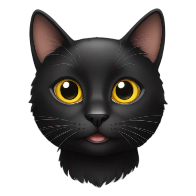 Black cat sticker