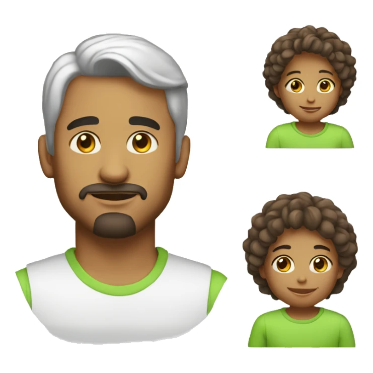 Mothe father and kid white sticker