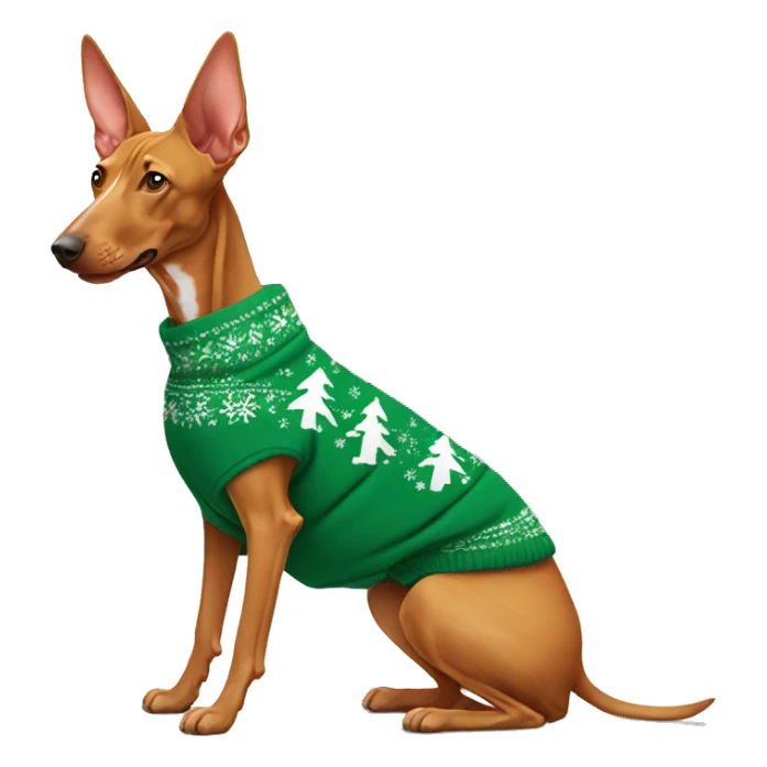 Pharaoh Hound wearing christmas Sweatshirt  sticker