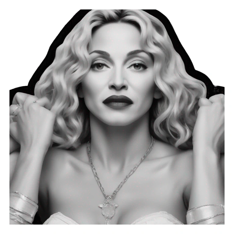 Madonna stuns in a new selfie sticker