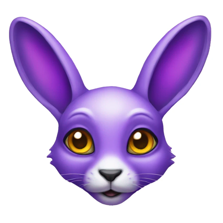 purple anthro alien rabbit with amber eyes sticker