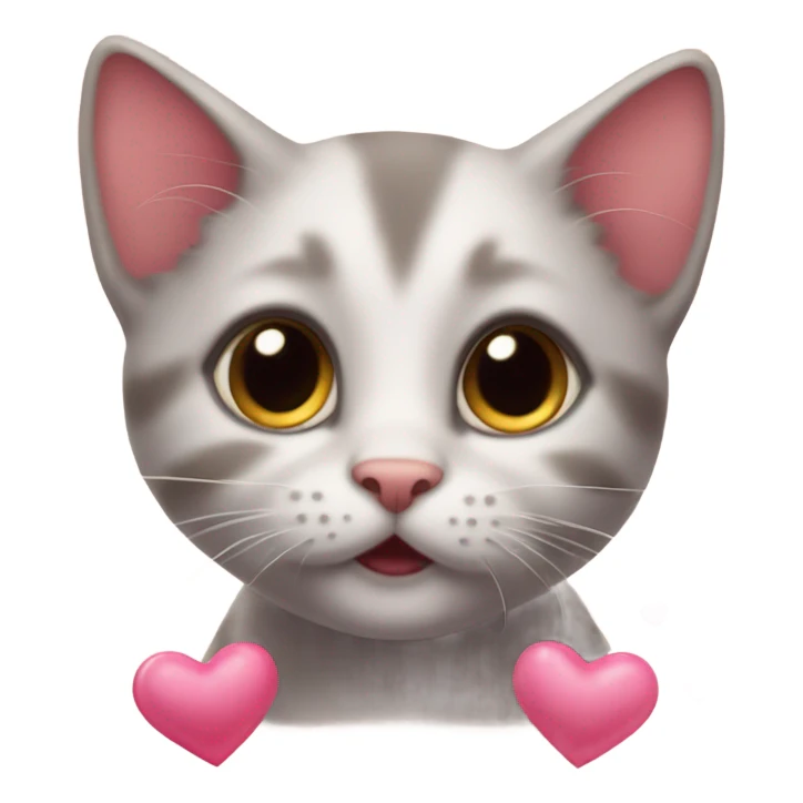 smitten kitten with love heart sticker