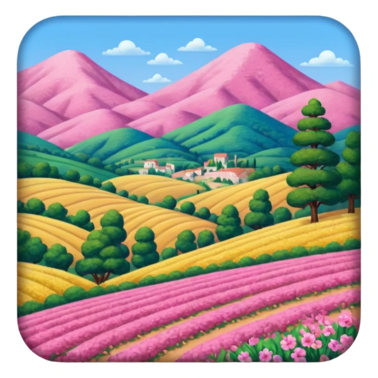 Renoir style pink SPAM art landscape sticker