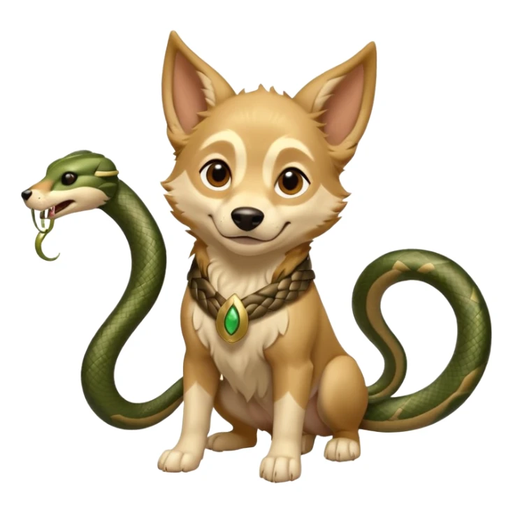 loki god of mischief as a dog. he as snakes dynamic pose sticker