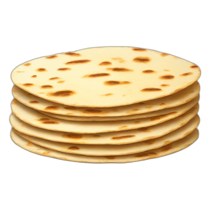 Small Stack of tortillas with some grill marks sticker