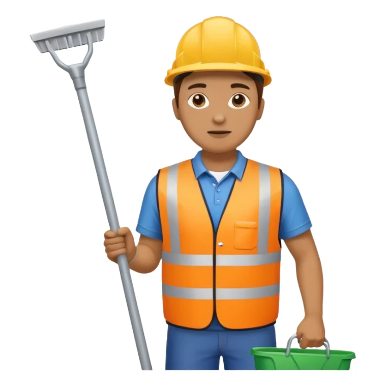 waste-management, safety vest, trash picker, cleaning up trash sticker