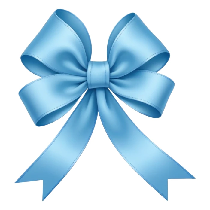 baby blue ribbon sticker