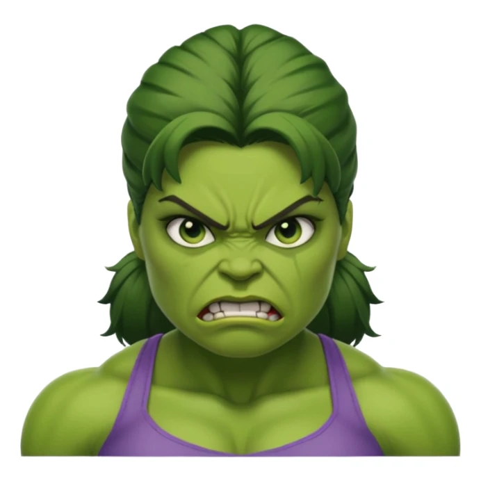 female hulk for marvel movies face only sticker