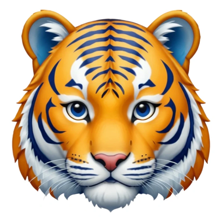 tiger blue color sticker