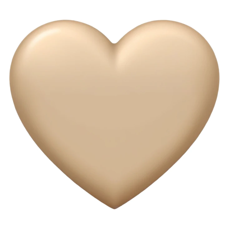 Beige heart  sticker