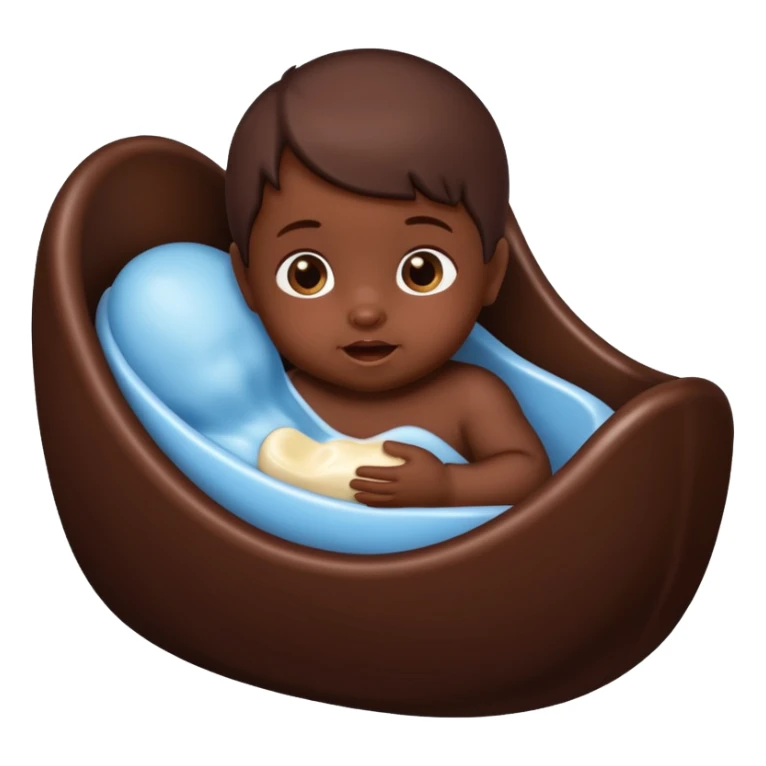 Baby in Chocolate cradle  sticker