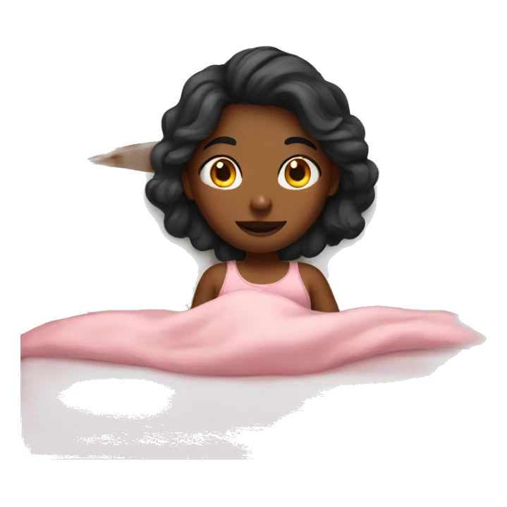 Girl in a bed sticker
