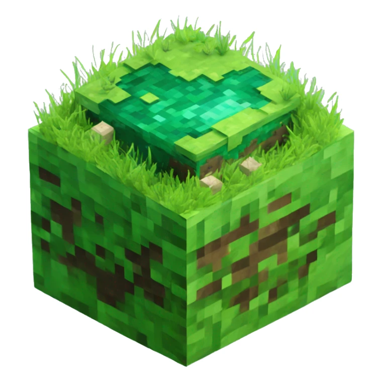 Minecraft grass planet sticker
