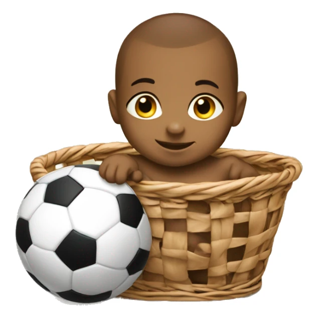 baby that play soccer in a basket jursey sticker