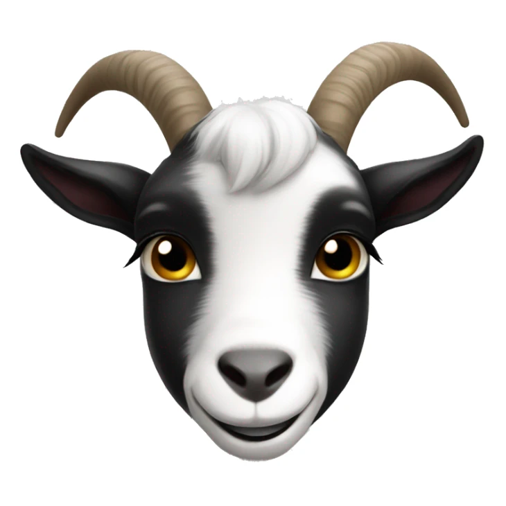black and white baby goat no hors sticker