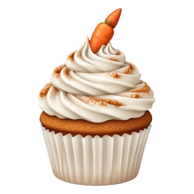 Carrot cake cupcake with cinnamon dusted on top sticker