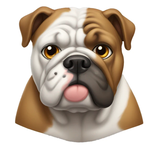 bulldog waiting sticker