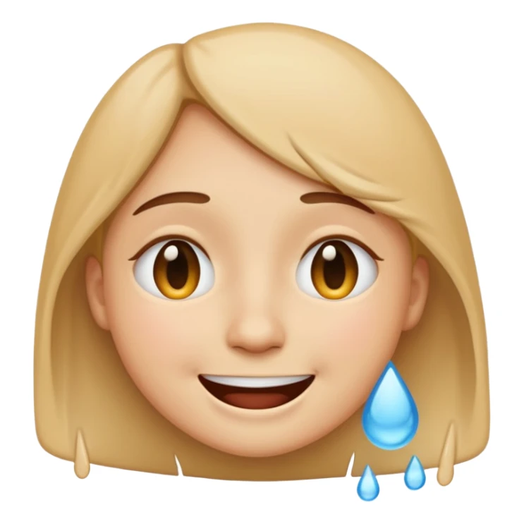 Create a emoji that shows pain is hideing behind happiness sticker