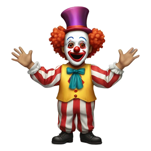 clown emoji shruggin sticker