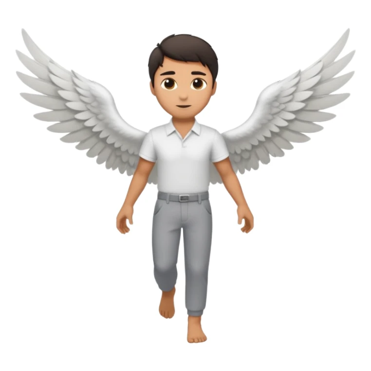 A man flying with wings in shert and pants sticker