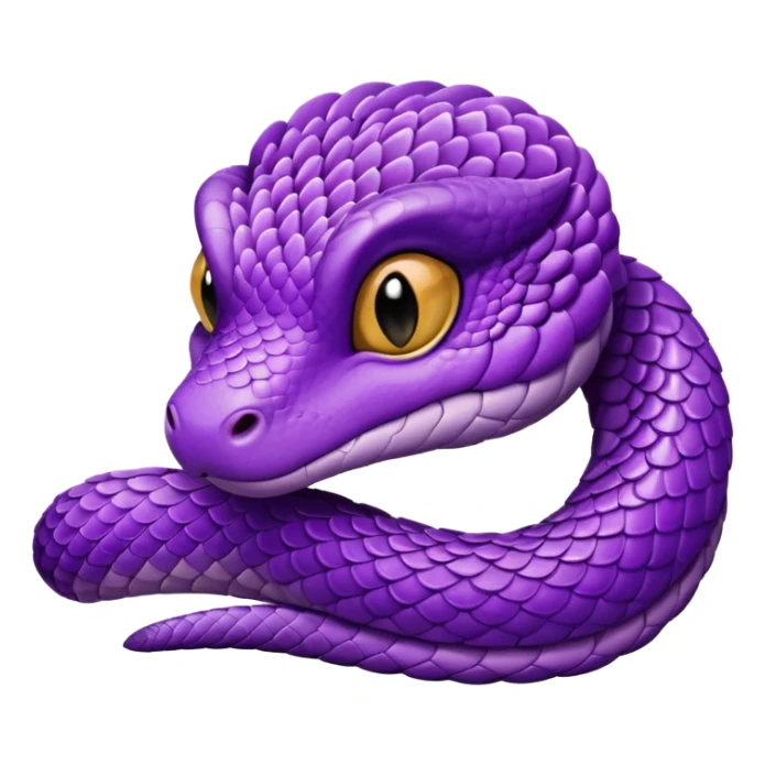 A very Sorry little purple cute viper sticker